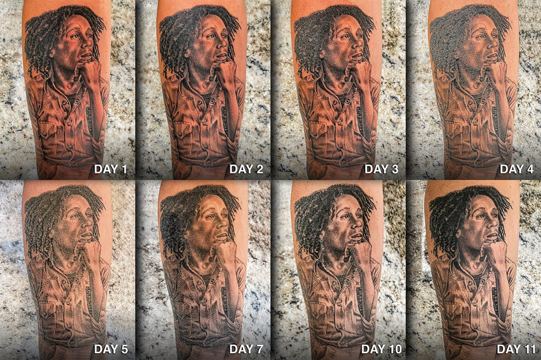 tattoo healing stages progression