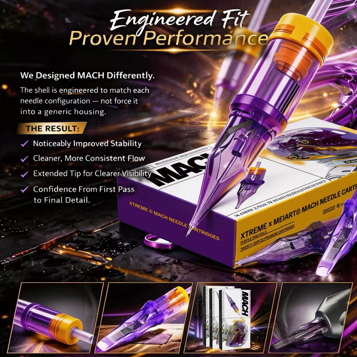 XTREME x Meiart MACH Triple Stacked Curved Magnum Needles – Xtreme Inks
